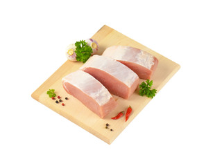Raw pork loin
