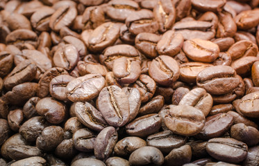 Selective Focus and Close Up / Coffee Beans in Roaster Machine, Beverage image