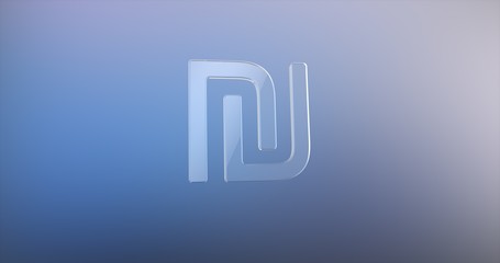 Shekel Currency Glass 3d Icon