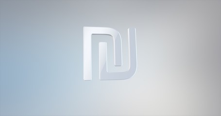 Shekel Currency White 3d Icon