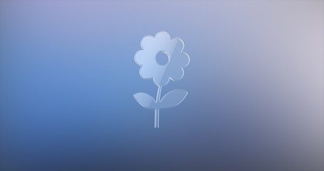 Flower Glass 3d Icon