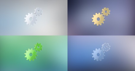 Working Gears 3d Icon