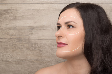 The face of a beautiful girl