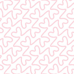Seamless nautical romantic rope pattern