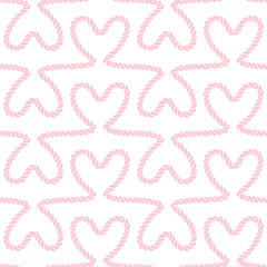 Seamless nautical romantic rope pattern