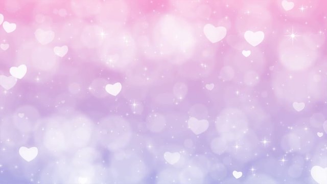 Mothers Day background with particles, sparkles and hearts. Computer generated seamless loop video.