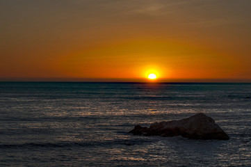 Fototapeta na wymiar Shell Beach sunset