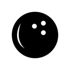 Bowling icon flat. Illustration isolated on white background. Vector grey sign symbol