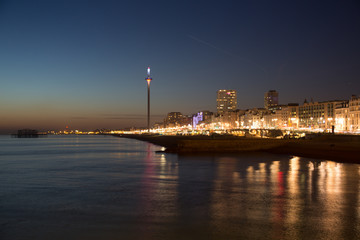 Fototapeta premium Brighton seafront at sunset