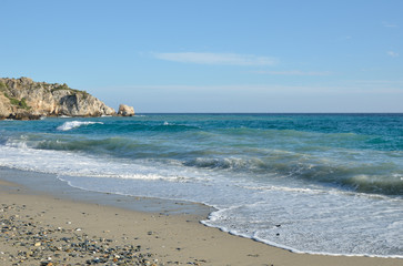Fototapeta na wymiar Wild beach of the Costa del Sol
