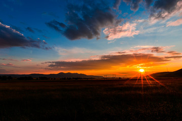 Amazing sunset clouds
