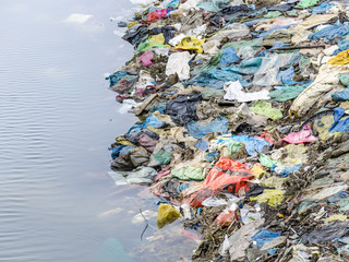 Trash in the river