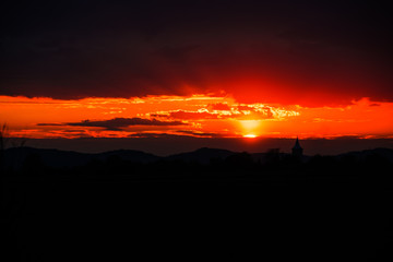 Dramatic sunset 