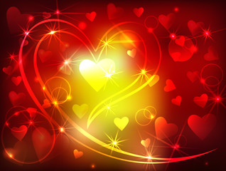 Heart. Vector design.  Valentine's Day sign.