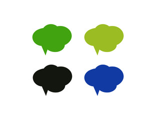 Vector flat speech bubbles set icons