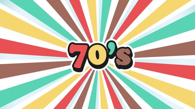 Old School 70s Vintage Motion Graphic Background