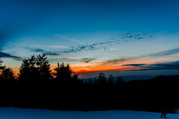 Amazing winter sunset