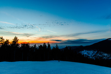 Amazing winter sunset