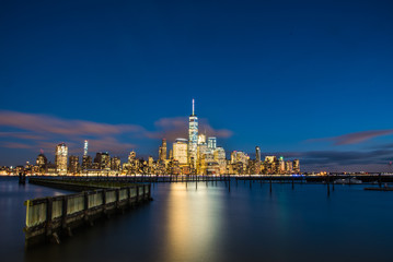 Fototapeta na wymiar The One World Trade Center from New Jersey side