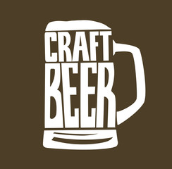 Vintage Style Craft Beer Sign.