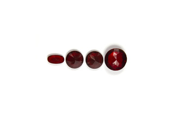 Studio shot of beautiful gemstones on white background