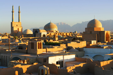 Panorama of the Iranian city of Yazd
