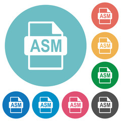 ASM file format flat round icons