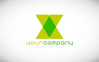 Green letter X logo icon design