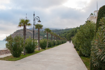 exotic embankment on a cloudy day in high quality