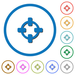 Obraz premium Target icons with shadows and outlines