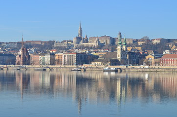 Fisherman's Bastion is a terrace in neo-Gothic and neo-Romanesque style situated on the Buda bank...