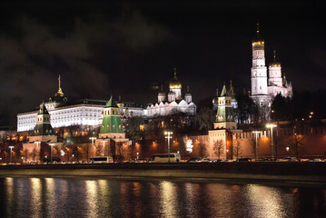 Fototapeta na wymiar Night Kremlin in Moscow