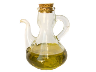 Olive oil bottle with clipping path