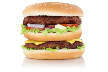 Doubleburger Double Burger Hamburger Käse Freisteller freigeste