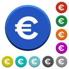 Euro sign beveled buttons