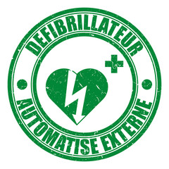Logo défibrillateur. DAE.