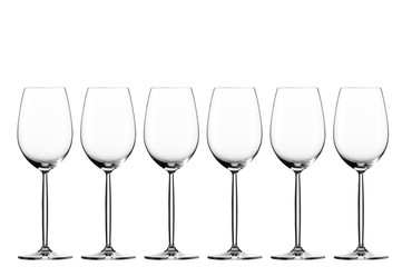 Wine glasses isolated on a white background
