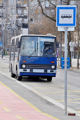 Bus stop.