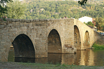 Puente romanico y rio