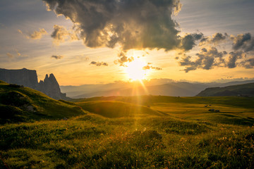Sunset at Dolomites