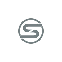 s letter initial on a circle logo vector
