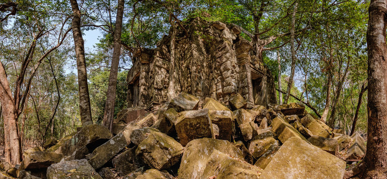Beng Mealea is a temple in the Angkor Wat style located 40 km east of the main group of temples at Angkor, Cambodia.