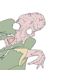 ugly old man draw
