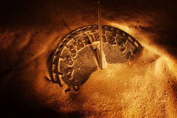 Sundial in the sand