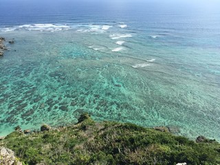 View of the Okinawa Prefecture kafu Cliff

