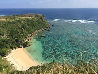 View of the Okinawa Prefecture kafu Cliff

