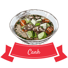 Canh colorful illustration.