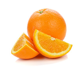 Orange fruit isolated on white background.