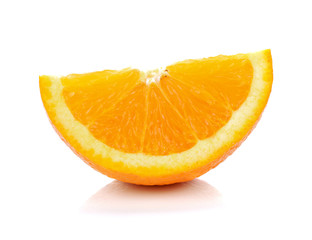 Sliced Orange fruit isolated on white background