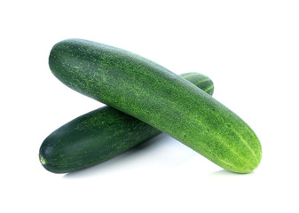 fresh cucumber isolated on white background.